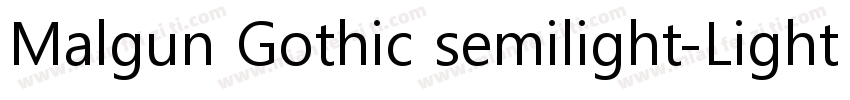Malgun Gothic semilight-Light (CHIN字体转换